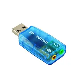 Звукова карта USB AUX jack, 2xTRS (Mic + Ear) (3D Sound) RTL