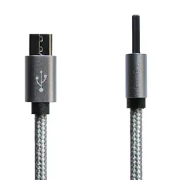 Дата кабель USB 2.0 AM to Micro 5P 1.0m Grey/Black Grand-X (FM02) - мініатюра 2