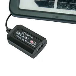 Сонячна панель CcLamp CL-680, зарядний пристрій USB, потужність 8 Вт, вихід 6В 1.3А, з LED індикацією, чорна - мініатюра 5