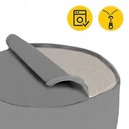 Подушка для йоги та медитації 4FIZJO Zafu кругла 32 x 20 см Grey (P-5907739315533) - мініатюра 7