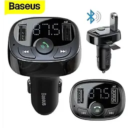 FM трансмітер Bluetooth модулятор Baseus S-09 2USB CCALL-TM01 чорний - мініатюра 6