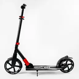 Самокат Best Scooter 57х14х88-98 см Чорно-червоний 000231598 - мініатюра 4
