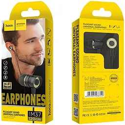 HF Hoco M37 Black + mic + button call answering - мініатюра 3