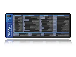 Великий килимок для мишки WorkPlaceShop Поєднання клавіш для Word 800 x 300 мм
