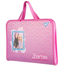Папка-портфель YES FC на блискавці з тканинними ручками Barbie рожевий (492240) - мініатюра 2