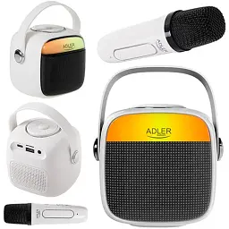 Колонка караоке Adler AD 1199 з мікрофоном 8 годин роботи Bluetooth компактна портативна - мініатюра 4
