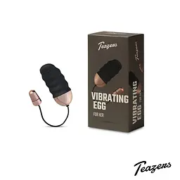 Віброяйце Teazers Ribbed Vibrating Egg, 8 см (чорний) - мініатюра 6
