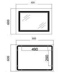 Дзеркало Qtap Cardinal (CA1) прямокутне з LED-підсвічуванням Touch QT0478C8060 - мініатюра 12