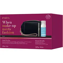 Набір в косметичці Pupa Kit Vamp: Туш для вій Volume Mascara + Мус для обличчя Mousse Me Softly (1067488) - мініатюра 2