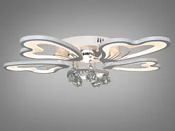 Компактна стельова LED-люстра для кухні Diasha 8154/5WH біла, 5 пелюсток, 75 Вт, 55 см, 10-16m2 - мініатюра 3