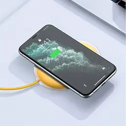 Бездротовий зарядний пристрій Baseus Jelly Wireless Charger 15W Yellow (WXGD-0Y) - мініатюра 3