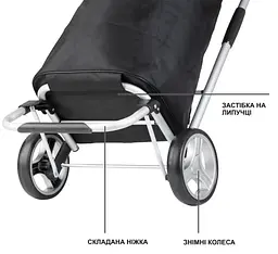 Сумка-візок ShoppingCruiser Foldable Black (604320) - мініатюра 5