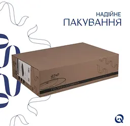 Раковина накладна Qtap Scorpio 550х390х120 мм, Matt Black, прямокутна, без донного клапана QT14112243MBN - мініатюра 5