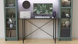 Стіл письмовий Line Лайт 750x1000x500 Чорний метал ДСП Сосна Кембра 16мм FRD-104838 - мініатюра 2