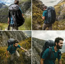 Рюкзак туристичний Naturehike Rock NH20BB113, 40+5 л, чорний - мініатюра 5