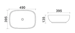 Умивальник накладний Mixxus Premium Diverse-0115 490x395x135 мм MP6650, Графит - мініатюра 2