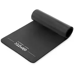 Килимок (мат) для фітнесу та йоги Gymtek NBR 1,5см чорний