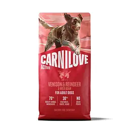 Сухий корм для активних собак Carnilove Active Venison & Reindeer & Wild Boar Active Adults суперпреміум оленина і дикий кабан 12 кг