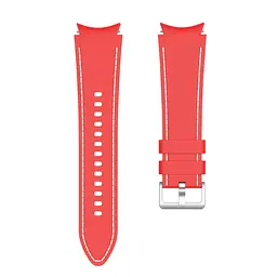 Ремінець для Samsung Galaxy Watch 5 40mm - червоно-білий ширина кріплення 20мм силікон Watchbands RLine (W43-8WB34099264) - мініатюра 5