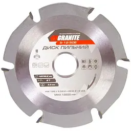 Диск пильний по дереву Granite 125 x 22.2 мм x 6 T