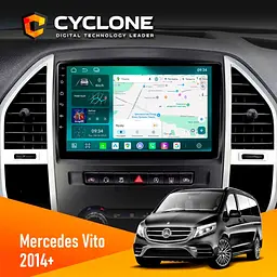 Штатна магнітола Mercedes-Benz Vito (W447) 2014 Cyclone C10-013 4x64 DSP 4G Cyclone (НФ-00006063)