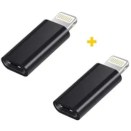 Перехідник USB-C F to Lightning M 2PCS black XoKo (XK-AC015-BK2)