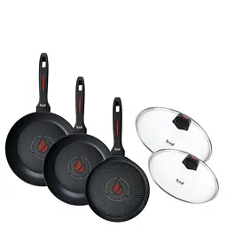 Набір зі сковорідок Smart Fry 26 см, 28 см та сковорідка для млинців 24 см + ополоник, лопатка та картоплемялка