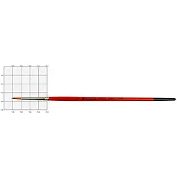 Пензель синтетика кругла Carrot 1097R № 1 коротка ручка Kolos
