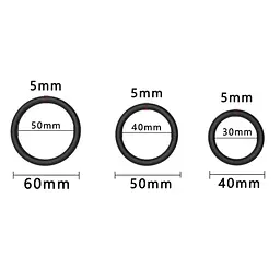 Ерекційні кільця Erospace Mens Play Set Cock Rings B7, 3 шт - мініатюра 3