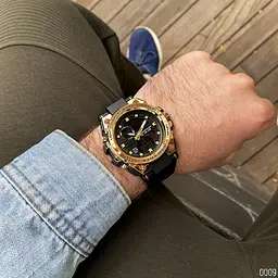 Чоловічий наручний годинник 739 Black-Gold Sanda acs0030961 - мініатюра 10