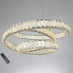 Люстра кришталева підвісна LED Diasha D8879/500CH, хром, Ø52 см, 92 W, пульт