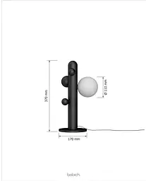 Настільна лампа Babich Studio Lunar T - Black (RAL 9005) - мініатюра 10
