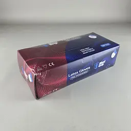 Рукавички одноразові гумові сині MAXI GRIP, розмір L, 50 шт, неопудрені, для огляду, клінінгу та сервісу - мініатюра 2