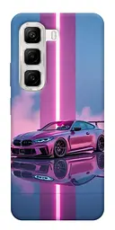 TPU чохол Demsky Pink neon car для Infinix Hot 50 4G