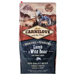 Сухий корм Carnilove Lamb & Wild Boar для дорослих собак всіх порід, ягня та кабан, 12 кг - мініатюра 3