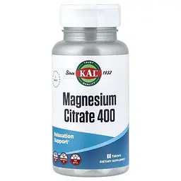 Амінокислота Magnesium Citrate 400 mg, 60 таблеток KAL vit0003996