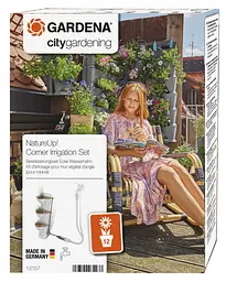 Комплект мікрокрапельного поливу Gardena Micro-Drip-System NatureUp на 12 кутових горщиків (13157-20)