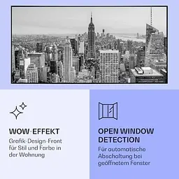Інфрачервоний обігрівач Klarstein Wonderwall air art Нью-Йорк розумний до 14 м² (10037927) - мініатюра 6
