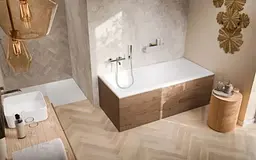 Ванна акрилова Radaway Duna 160x75 пристінна з ніжками + сифон (WA1-61-160x075S) - мініатюра 2