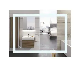 Дзеркало Mixxus WARM MR12-80x70-REVERSE з LED Touch, Anti-fog, димером, регулюванням яскравості (MI6936) - мініатюра 1