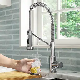 Змішувач для кухні на дві води Kraus Bolden KFF-1610CH, Хром - мініатюра 2