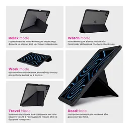 Чохол-книжка для планшета Samsung Galaxy Tab A9+ (SM-X210/X216), Y-Type PEN, чорний, магнітний, з тримачем для стилуса, протиударний, обкладинка з функцією підставки, екошкіра + ТПУ, функція автоматичного пробудження/сну, ArmorStandart (ARM85500) - мініатюра 3