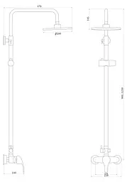 Душова система Globus Lux GLSO-0044, Хром - мініатюра 5