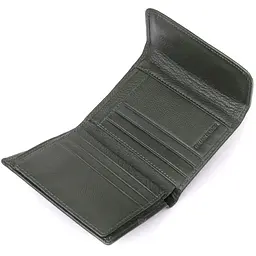 Стильний гаманець середнього розміру із натуральної шкіри ST Leather 23075 зелений - мініатюра 7