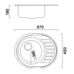 Мийка кухонна HAIBA 57x45 decor (HB0644) - мініатюра 2