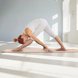 Килимок (мат) для фітнесу та йоги Gymtek NBR 1,5см персиковий - мініатюра 2