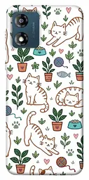TPU чохол Demsky Cats pattern для Motorola Moto E13