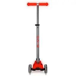 Самокат MICRO серії "Maxi Deluxe Glow LED" – ЧЕРВОНА АУРА (до 50 kg, 3-х колісний, світло) Micro MMD368 - мініатюра 6