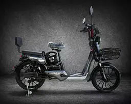 Електровелосипед двомісний Corso Atlant  (800W,48V,20Ah) +кошик Сірий - мініатюра 2