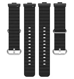 Силіконовий ремінець Primolux Ocean для смарт-годинника Huawei Watch Fit 3 Black - мініатюра 5